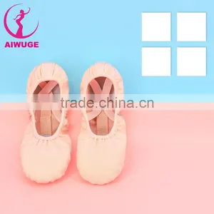 Canvas Soft Sole Dance Shoes Antislip Leather Canvas Split Sole Ballet Shoes thumbnail-5