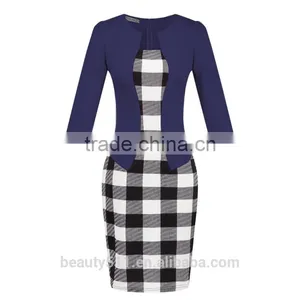 Premium Shift Dress With Contrast Embroidery Women Casual Dress SD30 thumbnail-3