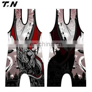 High Quality Sublimation Wrestling Wear Custom thumbnail-6