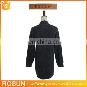 White Leaves Long Sleeve Knit Sweater Jacquard Cardigans for Women thumbnail-3