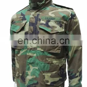 Factory Supply Custom Woodland Camouflage M65 Jacket for Sale thumbnail-1