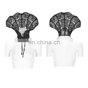 Punk Rave Gothic Victorian Black Lace Neck-corset Collar Head-piece S-219 thumbnail-5