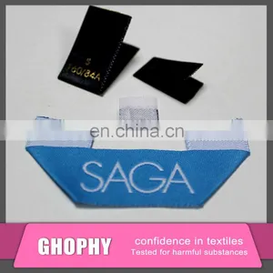 The High Quality Garment Woven Label/cloth White Clothing Label thumbnail-1