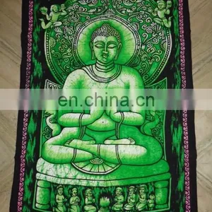 Hindu Prints BATIK PRINTED WALL TAPESTRY FROM INDIA LOT OF 50 PCS thumbnail-1