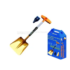 3 in 1 Function Telescopic Car Aluminum Shovel Snow Ice Scraper Brush Group thumbnail-1