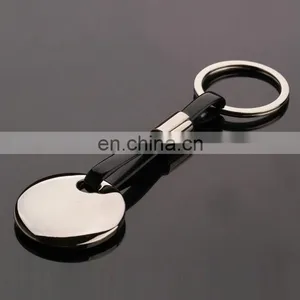 Promotional Gift Metal Custom Rubber Keychains With Round Plate thumbnail-1