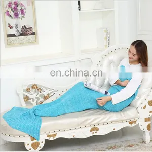 Wholesale Custom 100% Acrylic Fibers United Fashion Mermaid Tail Blanket thumbnail-2