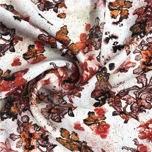Hot Selling New Fashion Custom Textile Digital Printing Soy Silk Fabric thumbnail-5