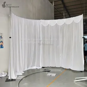 Chiffon Ceiling Draping Pole Use Kits Use Chiffon Fabric Pipe And Drape Wedding Backdrop thumbnail-1