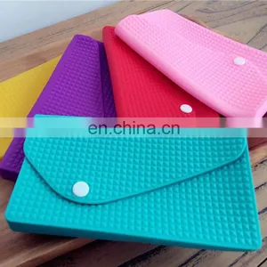 Wholesale 20*10cm Women Phone Bag Silicone Purse Pouch Girls Fashion Silicone Card Holder Wallet thumbnail-6