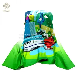 In Stock Own Design Artis Design Print Custom Printed Scarf Silk Scarf 90x90 Customs Data thumbnail-4