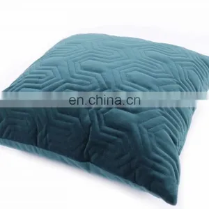 Mint Green Polyester Velvet Quilt Embroidery Cushion/pillow Decorative Throw Pillow thumbnail-1