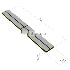8m x 1m x 20cm Customized Color Air Track Inflatable Gymnastics Mat For Sale thumbnail-4