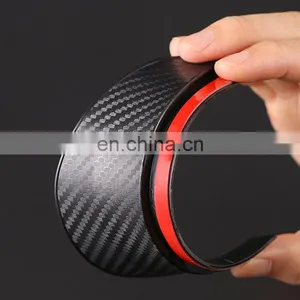 Car Accessories Side Rear Mirror Visor Rain Snow Guard Carbon Fiber Black Eyebrow thumbnail-3