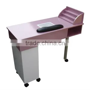 Beauty Pink Manicure Table Nail Salon Furniture With Suction thumbnail-2