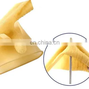 China Long Cuff Unlined Latex Rubber Crinkle Dipped Wholesale Work Gloves for Fishing Industry thumbnail-5