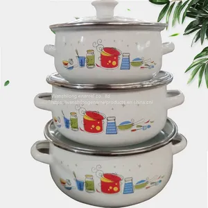 Bule Enamel Cookware/enamel Casserole Sets With Enamel Lid Wholesale thumbnail-1