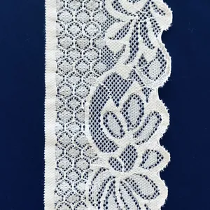 New Product Lace Trim Flower Elastic Lace Ribbons for Craft Gift Package Decoration Wedding Headbands thumbnail-2