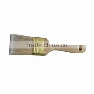 50mm Paint Brush White Bristle, Hollow PET Filaments, Copper Plated Ferrule, Maple Handle. thumbnail-1