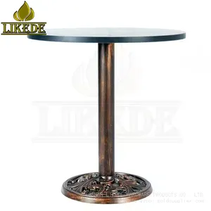Cast Iron Base Round Table With Copper Finish Home Bar Melamine Table thumbnail-3