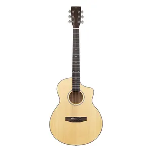 YAN Yan 40-inch JF Body ,Spruce Solid Top Mahogany Backsides Natural Color Guitar Factory Folk Guitar SM-19 thumbnail-2