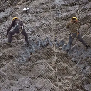 High-Elastic Spiral Rope Mesh Hot Dipped Galvanized Slope Protection Net for Earthquake Prone Zones Welding Bending Included thumbnail-2