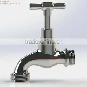 BRASS POLISHED CHROMED FAUCET 1/2''x3/4'' thumbnail-1