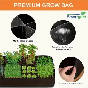 Reinforced Square Grow Bags Thickened Nonwoven Fabric Pots With Handles thumbnail-4