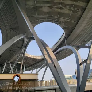 Grid Tube Truss Roof for Stadiums and Swimming Pools. Processing of Steel Structure Grids for High - Speed Railway Station Buildings, Municipal Venues, Stadiums, and Exhibition Centers. Self - Owned Installation Team thumbnail-3