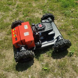 Petrol Brushless Walking Motor Adjustable Cutting Height RC Controlled Lawn Mower thumbnail-4