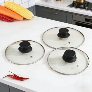 C Type Reliable Tempered Glass Pot Lid Heat Stable Shatter Resistant With Comfortable Handle for Home and Professional Kitchens thumbnail-3