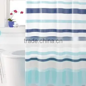 Shower Curtain Gray Stripe Printed, Hot Sale Classic Bathroom Waterproof Curtain thumbnail-4