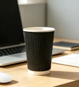 High-Quality 12oz Custom Ripple Wall Disposable Paper Cup for Coffee thumbnail-2