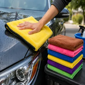 800gsm Microfiber Coral Fleece Wash Towels For Multi Purpose Use thumbnail-1