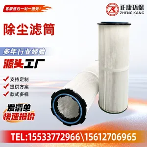 Dust Filter Cartridge Pleated Air Filter Cartridge Industrial Dust Collector Filter Cartridge For Powder Dust Removal thumbnail-2