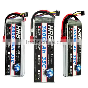 HRB 11.1V 3600mah 35C Lithium Rechargeable Battery OEM for RC Hobby Lipo Pack thumbnail-2