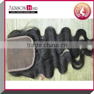2016 New Sale Free Shipping Body Wave 100% Brazilian Virgin Hair Lace Closure thumbnail-1