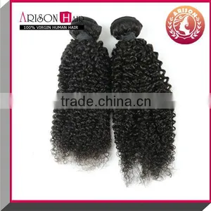 Top Grade 100% Brazilian Cheap Human Hair Kinky Curly Lace Closure With Hair Bundles thumbnail-6