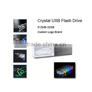 Custom Logo Crystal Usb Flash Drive 16gb thumbnail-1