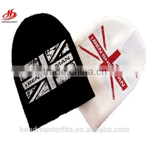 Wholesale Designer's Printed Pattern 100%acrylic Knitted Beanie thumbnail-1