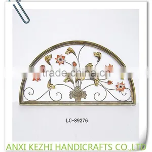 LC-86528 Set 2 Antique Wrought Iron Metal Leaves Wall Art Decor thumbnail-5