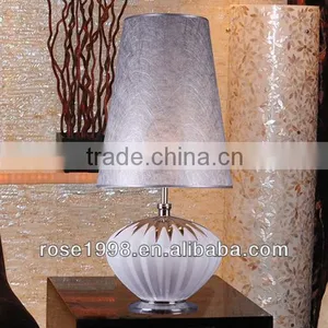 Silver Shade and Chrome Base Table Lamp thumbnail-1