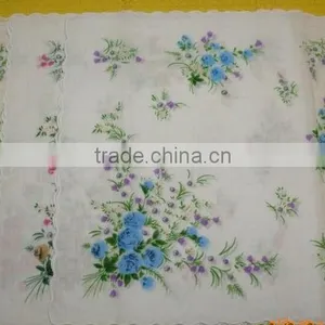 White Cotton Embroidered Cheap Handkerchief thumbnail-2