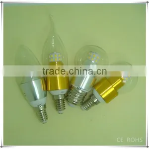 E12 4W Aluminum Alloy LED Candles Light Bulb With CE ROHS GS SAA thumbnail-4