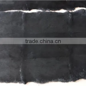 Black Rex Rabbit Fur Plate thumbnail-2
