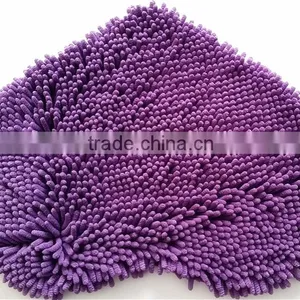 NEW Anti Slip Back Microfiber Chenille Carpet,microfiber Bath Mat / Chenille Mat-QINYI thumbnail-4