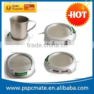 Cheap USB Mug Heater Cofee Tee Cup Warmer With Usb Hub as Christmas Gift thumbnail-1