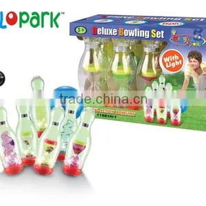 Bowling, Kids Toy Leisure Wooden Bowling Ball Equipment thumbnail-1