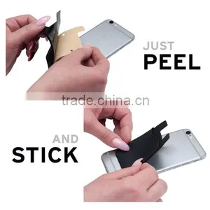 3M Sticker OEM Print Custom Mobile Phone Adhesive Silicone Credit Card/ID Card Holder thumbnail-4