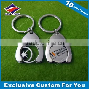 Custom Logo Coin Holder Keychain Silver With Logo Engrave thumbnail-5